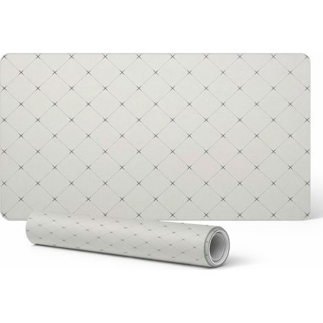 Alfombrilla protectora antideslizante para escritorio con dise帽o de cuadr铆cula de rombos, 90x45 cm. (1/5)