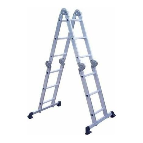 Escalera Multiposicional Aluminio 6 Rotulas 12 Peldaños (1/4)