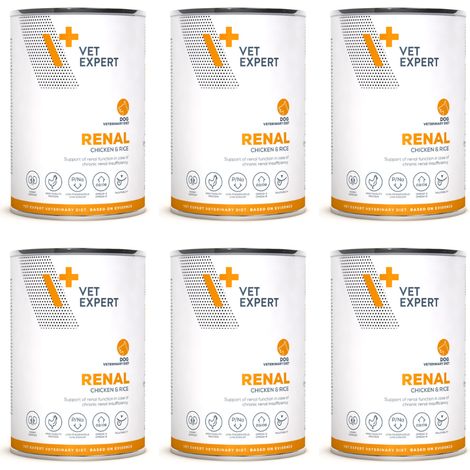 Aliment humide pour chien VetExpert Veterinary Diet Poulet et Riz 6 x 400 g