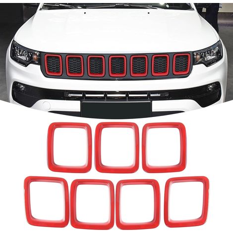 Red ABS Grille for Jeep Compass MP 2017-2020 (1/5)