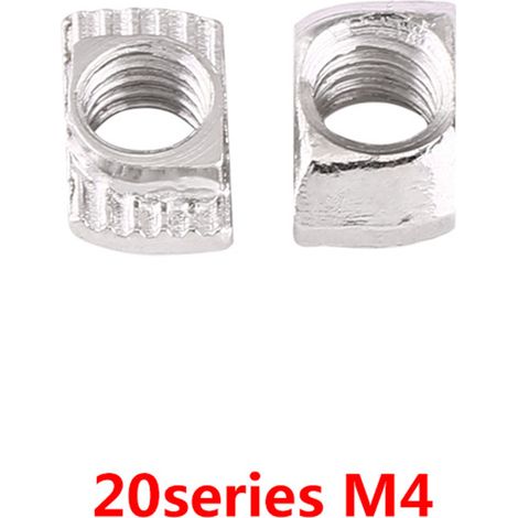 T Slot Hammer Head Nut Nickel Plated Carbon Steel Fastener For Aluminum Profile (EU20 M4106)