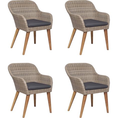 Maison Exclusive - 5-tlg. Garten-Essgruppe Braun (1/5)