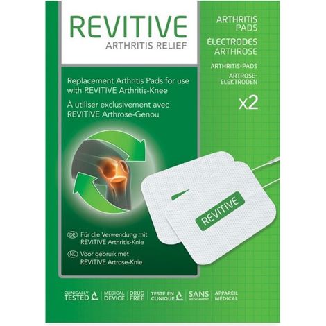 Électrodes de remplacement cuisses Revitive Medic Genou arthrose – 1 paire (2) hypoallergéniques adhésives