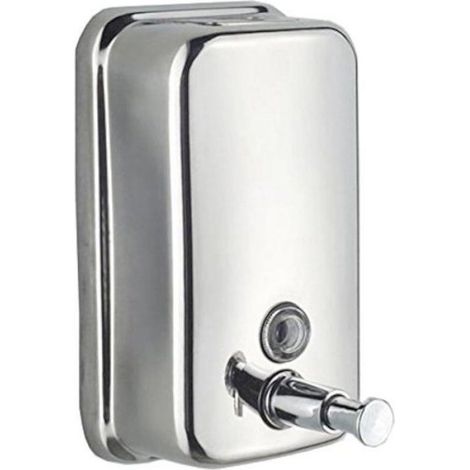 Distributeur De Savon - Acier Inoxydable 500 Ml - Murale Manuelle - Salle De Bain Cuisine Toilettes - 1 Pièce (1/5)