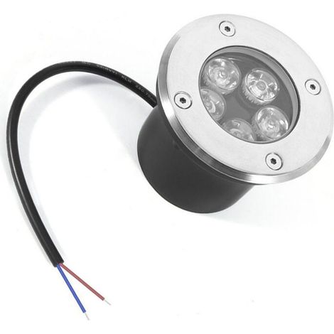 VURAHOME -Spot led extérieur encastrable 5W IP65 Spot Encastrable Led Terrasse Rond Lampe d'éclairage de jardin extérieur, pour Jardin Chemin Cour Garage, 5W(AC 85-265V) Blanc Chaud, (1/5)