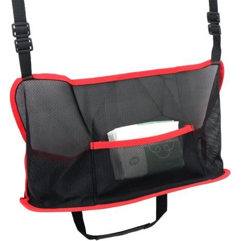 Voiture Filet Rangement Car Organisateur - Sac filet universel siège arrière Sac filet réglable , pour portefeuilles, rangement de téléphones portables (1 pièce, rouge) (1/4)