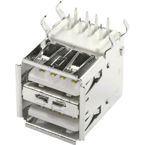 Embase double USB-A econ connect USBBU2A embase femelle horizontale USB 2.0 2 ports 1 pc(s) Y991841 (1/4)