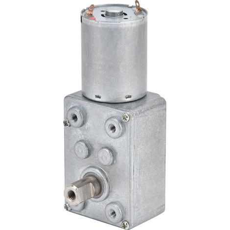 Moteur à engrenage à vis sans fin JSX950‑370 DC 12V 9 tr/min auto‑verrouillant, réducteur turbine, arbre moteur miniature, pour ouvre‑fenêtres (1/5)