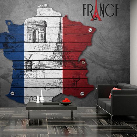 Papier peint france symboles - 400 x 309 cm