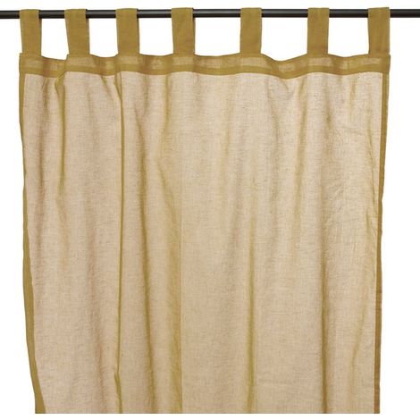 Voilage en coton léger taupe 110x250 – Pattes pour fixation facile – Lumière tamisée pour salon ou chambre – Entretien facile – Thedecofactory (1/3)