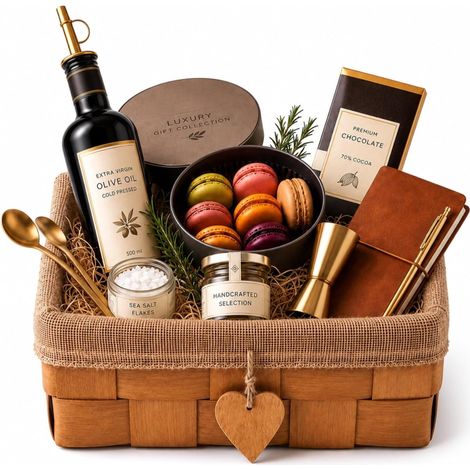 Panier cadeau vide à remplir - Panier cadeau rustique vide 30 x 20 x 10 cm en copeaux de bois avec insert en jute - Boîte cadeau décorative pour mariage, cadeaux de bricolage, Pâques et Noël (1/5)