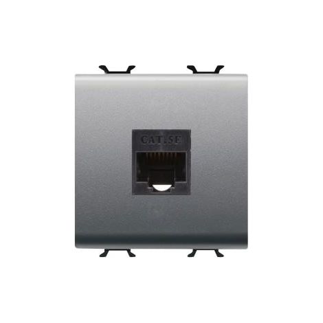 CONNECTEUR RJ45 2M CAT.5E UTP TITANE GEWISS GW14434