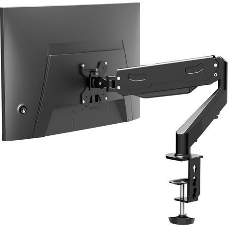Bras Ecran PC pour écran LCD LED 13-27", Bras de Moniteur avec Ressort à gaz, Rotatif à 360°, réglable en Hauteur, Support d'écran VESA 75x75/100x100MM, Facile à Installer (1/5)