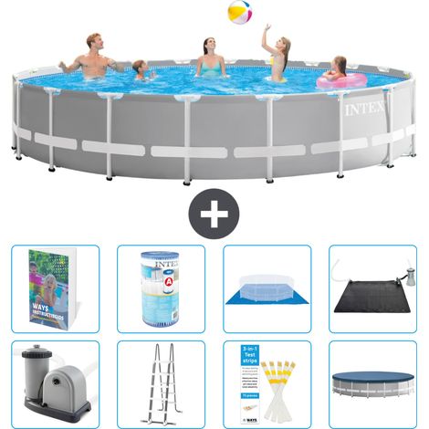 Intex Piscina Prism Frame Rotonda - 610x132 cm - 9-pezzi  S619 (1/4)
