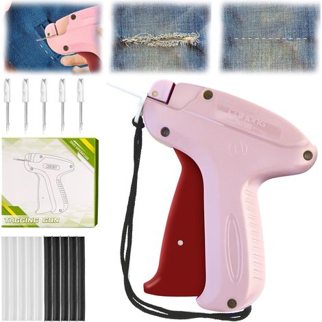 Fixateur Rapide de Vêtements mini machine à coudre à réparation rapide mini pistolet à couture pour vêtements Connecteur de Vêtement à Bouton Instantané, Stitchy Quick Clothing Fixer(poudré ) (1/5)