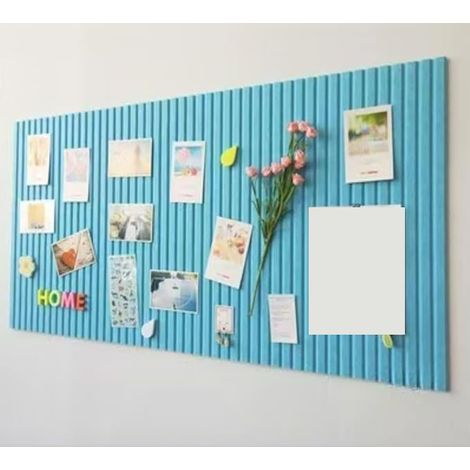 Bacheca decorativa pieghevole in feltro con nastro adesivo per esporre foto, ideale per scuola, casa e ufficio (blu lago) (1/4)