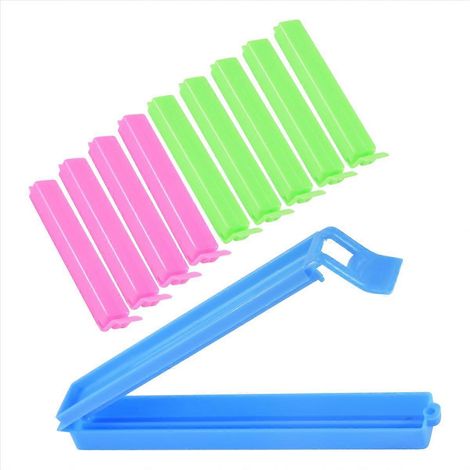 10 pièces portable cuisine rangement aliments collations étanchéité clip plastique outil (1/5)