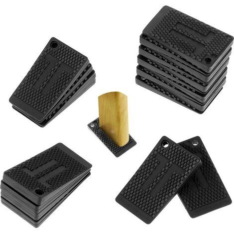 Lntyq 20 pièces - cales de meubles - entretoises de nivellement de meubles - pour niveler et stabiliser les meubles, tables, chaises - noir