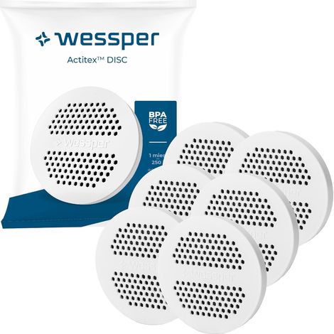 Filtrante pour Carafe d'eau et Bouteille eau, Remplacement du Brita MicroDisc, Compatible avec les Carafe Filtrante et Bouteille Brita – 6 pièces (1/5)