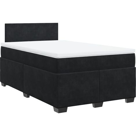Maison Exclusive - Cama box spring con colchón terciopelo negro 1 (1/5)