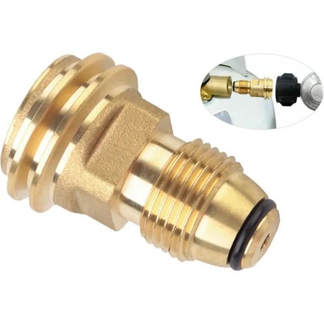Adaptateur de recharge de propane pour camping en plein air, coupleur de bouteille en laiton de 1 lb, connecteur pour réchaud à gaz, fournitures de camping, réchauds de cuisine portables (1/4)