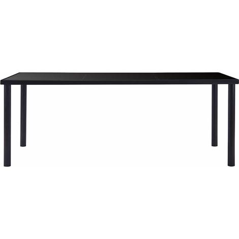Maison Exclusive - Table à manger Noir 200x100x75 cm Verre trempé (1/5)