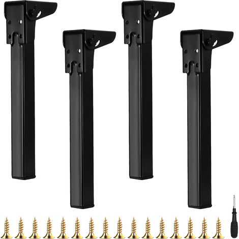 4PCS Pieds De Bureau En Métal, 35cm Pieds De Table Pliants Pieds De Support De Meubles De Remplacement Pliables Pieds De Meubles (1/5)