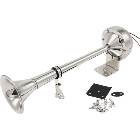Adatto per tromba singola da 12 V, tromba ad aria per imbarcazioni, 125 dB, tromba ad aria elettrica per auto, camion, barca, acciaio inossidabile (1/5)