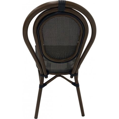 Chaise BASTILLE empilable coloris gris foncé - lot de 6 - Prodirest (1/3)
