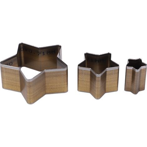 3 pièces Emporte-pièce Pentagramme Acier Carbone Haute Densité pour Cuir Découpe Précise (1/5)