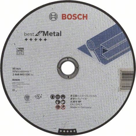 Bosch 2608603530 disque à tronçonner métallique 230 mm (1/2)
