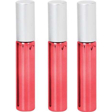 3 flacons atomiseurs rechargeables 10ML rouge pour parfum, distributeur d'huile portable (1/5)