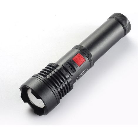 Lampe Torche Tactique Rechargeable Usb Xhp50 Led Haute Luminosité 5 Modes D'éclairage, Lampe Torche Étanche Pour Le Camping, La Randonnée, La Pêche, Les Voyages. (1/5)