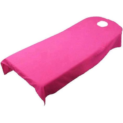 Draps de table de salon de beauté/spa (120 x 190 cm) avec trou - 9 couleurs disponibles-Hot Pink (1/5)