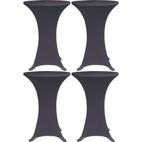 vidaXL Stretch Table Cover 4 pcs 60 cm Anthracite(2x131428)