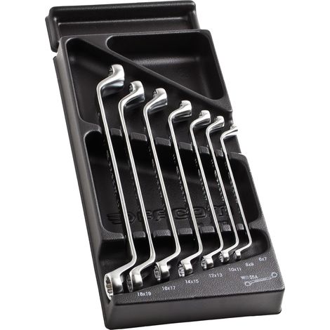 Facom Kunststoffmodul - Serie 55 Doppelringschlüssel 7-tlg.