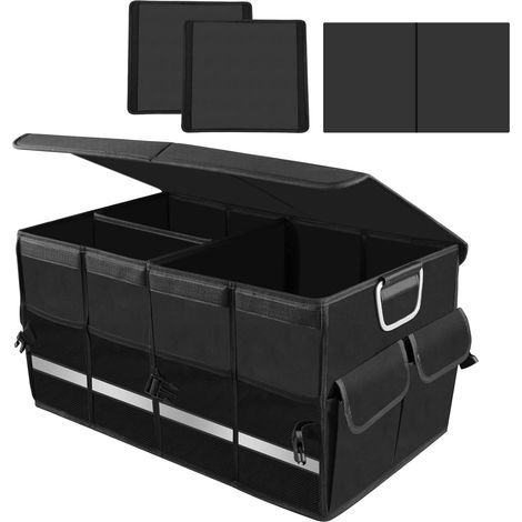 Organizador de maletero, organizador de maletero de coche con múltiples compartimentos, organizador de maletero de coche plegable (1/5)
