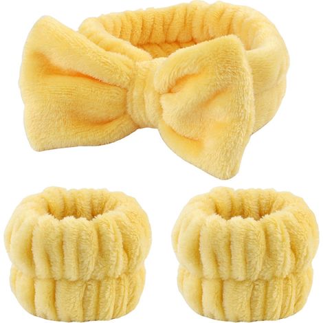 6-teiliges Spa-Set: Armband, Haarband, Haargummi und Handgelenkband. - 6-teiliges Spa-Set: Armband, Haarband, Haargummi und Handgelenkband. (1/5)