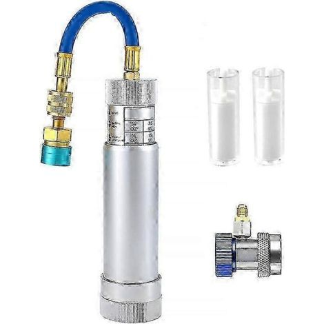 Kit d'injection de colorant pour huile 134A avec 2 raccords rapides, 2 indicateurs de niveau d'huile, pour le remplissage et la réparation d