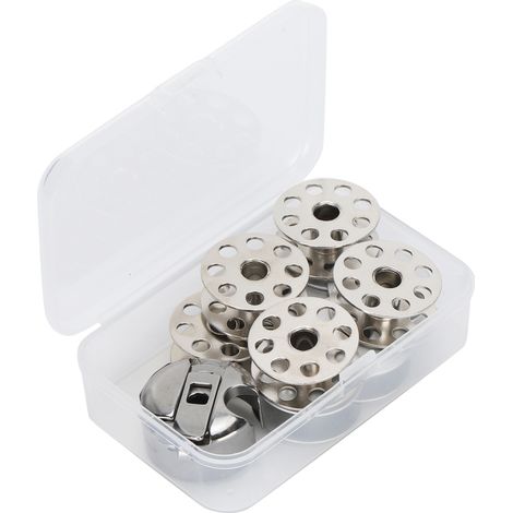 10 bobinas, caja de bobina, bobina metálica, prensatelas para máquina de coser industrial
