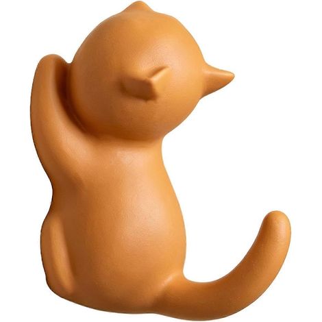 Niedlicher Katzen-Wandhaken – selbstklebend – für Schlüssel und Handtücher (1/5)