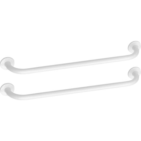 Lot de 2 barres de maintien droite PMR PELLET Essentiel acier époxy 60 cm blanc