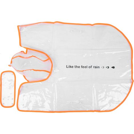 Cape De Pluie Pour Chien Et Chat - Imperméable En Pu Avec Capuche Et Bordure Orange - Vêtement De Protection Contre La Pluie - Taille Unique (1/5)