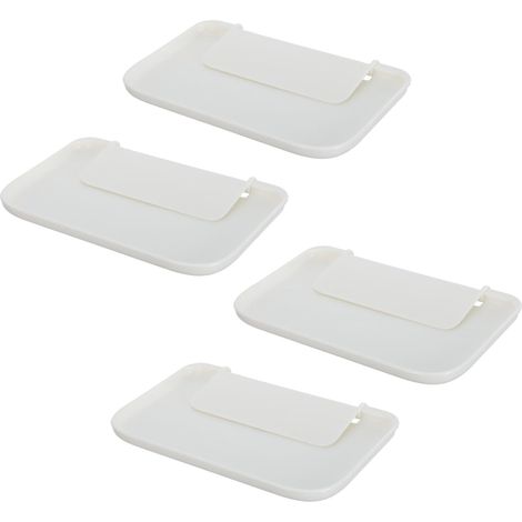 Étagère flottante pliable en plastique INOOMP 4 pièces avec fixation murale auto-adhésive , de range (1/5)