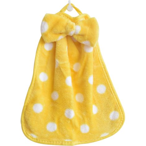 Serviette De Bain En Polaire Corail - Essuie-Mains Absorbant Pour Salle De Bain Et Cuisine - Design Nœud Avec Crochet - Lot De 1 (1/2)