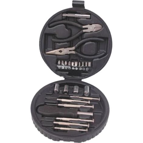 25-teiliges Mini-Werkzeugset mit reifenförmiger Aufbewahrungsbox, stabiler Uhr, Schraubendreher und kleinem Werkzeugset für Zuhause (1/5)