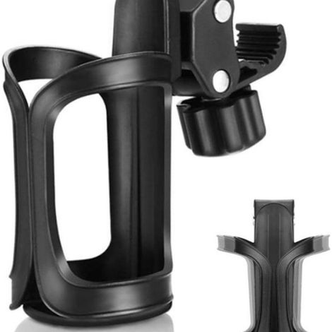 Porte-Gobelet - 360° Rotatif - Universel pour Poussette Vélo Fauteuil Roulant Scooter - 1 Pièce (1/5)