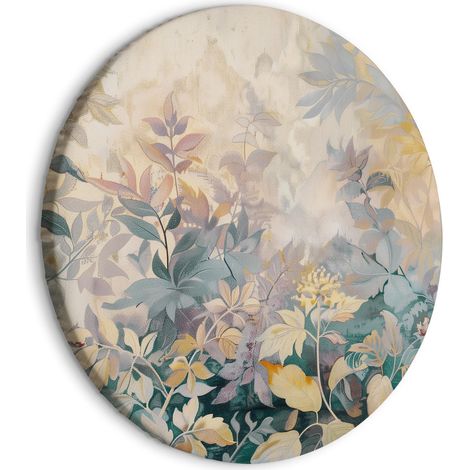 Rundes artgeist Bild Frühling floral 60x60 cm Leinwand