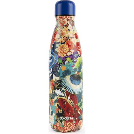 Excelsa Kimono Bottiglia Termica, 50 Cl., Multicolor, Acciao INOX