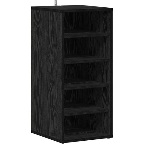 Cabinet à chaussure  Meuble à chaussures avec étagère Chêne noir 32 x 35 x 70 cm